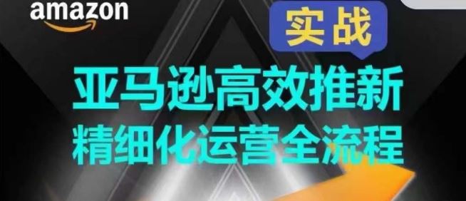 亚马逊高效推新精细化运营全流程，全方位、快速拉升产品排名和销量!-立业有术