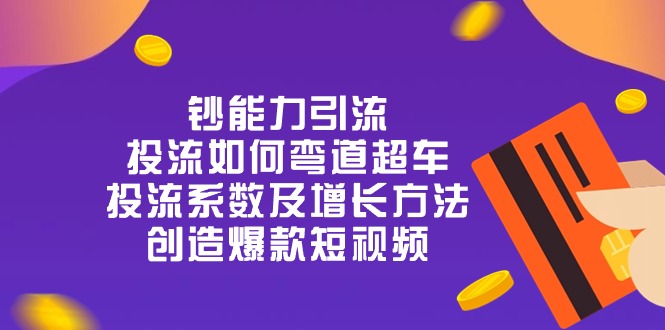 钞 能 力 引 流：投流弯道超车，投流系数及增长方法，创造爆款短视频（20节）-立业有术