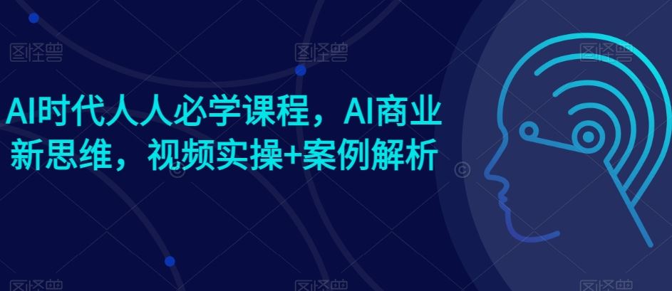 AI时代人人必学课程，AI商业新思维，视频实操+案例解析【赠AI商业爆款案例】-立业有术