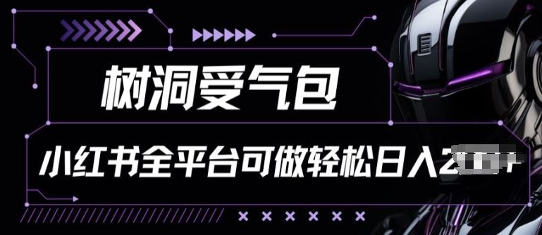 小红书等全平台树洞受气包项目，轻松日入一两张【揭秘】-立业有术