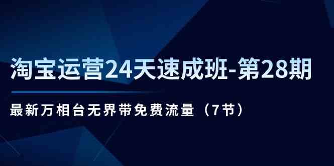 淘宝运营24天速成班第28期：最新万相台无界带免费流量（7节课）-立业有术