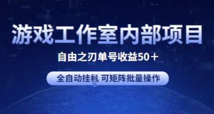 游戏工作室内部项目 自由之刃2 单号收益50+ 全自动挂JI 可矩阵批量操作【揭秘】-立业有术