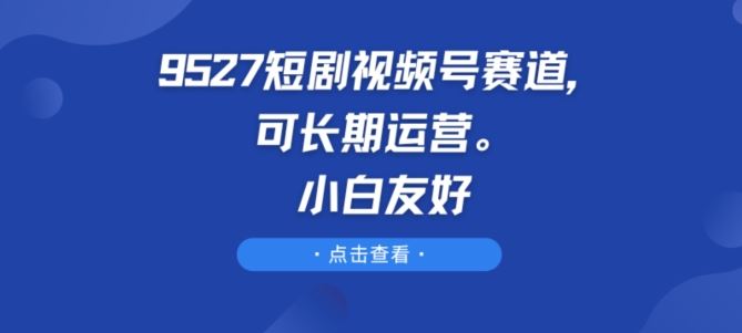 9527短剧视频号赛道，可长期运营，小白友好【揭秘】-立业有术