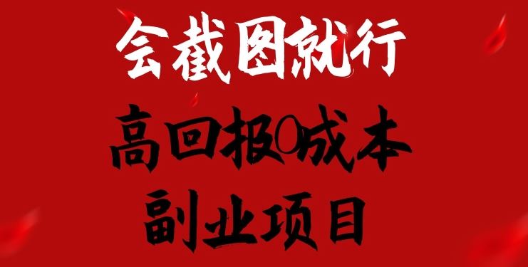 会截图就行，高回报0成本副业项目，卖离婚模板一天1.5k+【揭秘】-立业有术