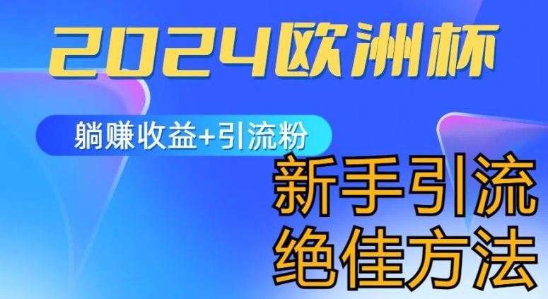 2024欧洲杯风口的玩法及实现收益躺赚+引流粉丝的方法，新手小白绝佳项目【揭秘】-立业有术