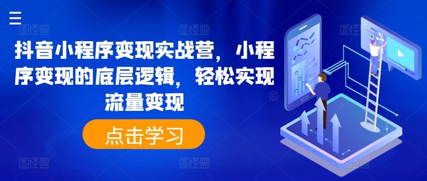 抖音小程序变现实战营，小程序变现的底层逻辑，轻松实现流量变现-立业有术