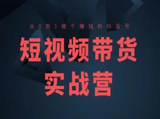 短视频带货实战营(高阶课)，从0到1做个赚钱的抖音号-立业有术