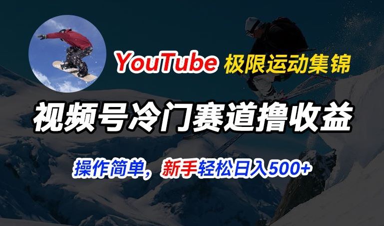 视频号冷门赛道撸收益，YouTube搬运极限运动集锦，暴力起号，操作简单流量高，轻松日入5张【揭秘】-立业有术