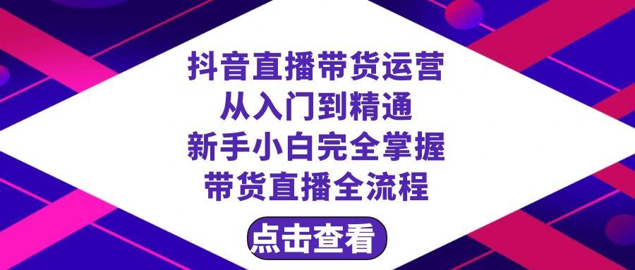 （8305期）抖音直播带货 运营从入门到精通，新手完全掌握带货直播全流程（23节）-立业有术
