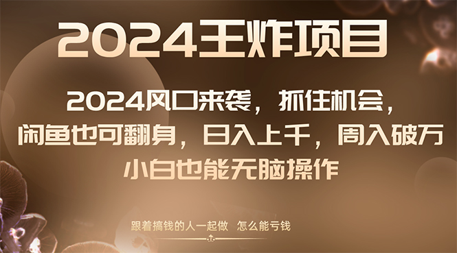 （8401期）2024风口项目来袭，抓住机会，闲鱼也可翻身，日入上千，周入破万，小白…-立业有术