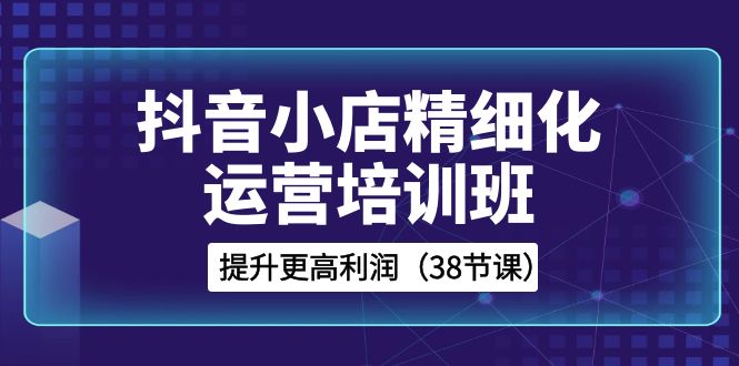 （8391期）抖音小店-精细化运营培训班，提升更高利润（38节课）-立业有术