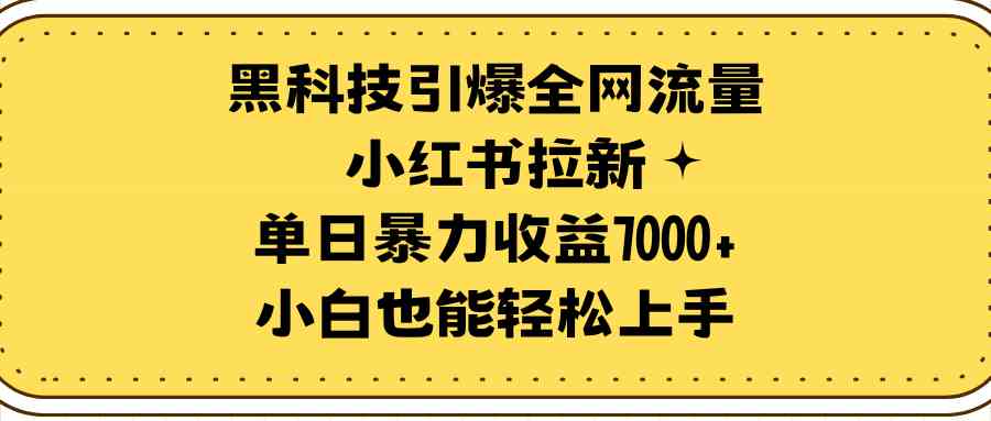 （9679期）黑科技引爆全网流量小红书拉新，单日暴力收益7000+，小白也能轻松上手-立业有术