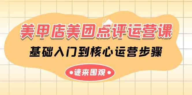 （9816期）美甲店-美团点评运营课，基础入门到核心运营步骤（14节课）-立业有术