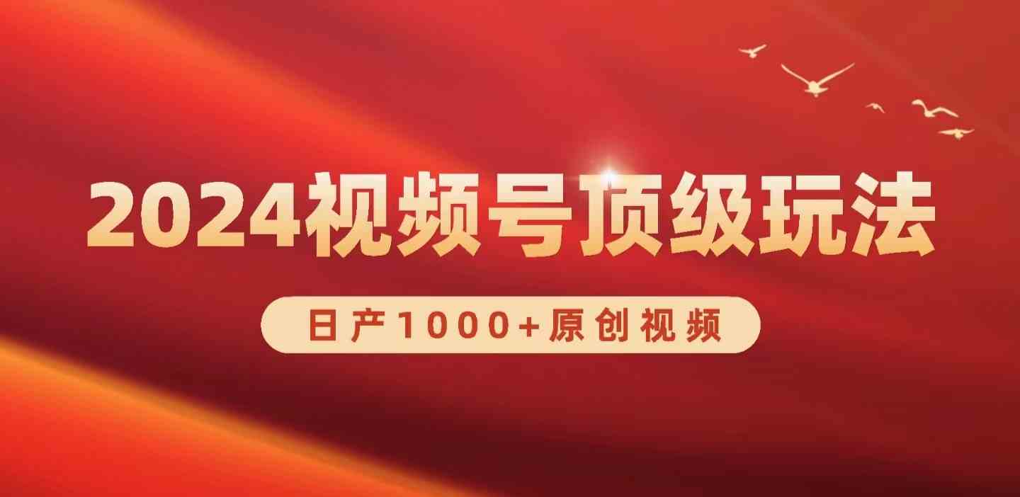 （9905期）2024视频号新赛道，日产1000+原创视频，轻松实现日入3000+-立业有术
