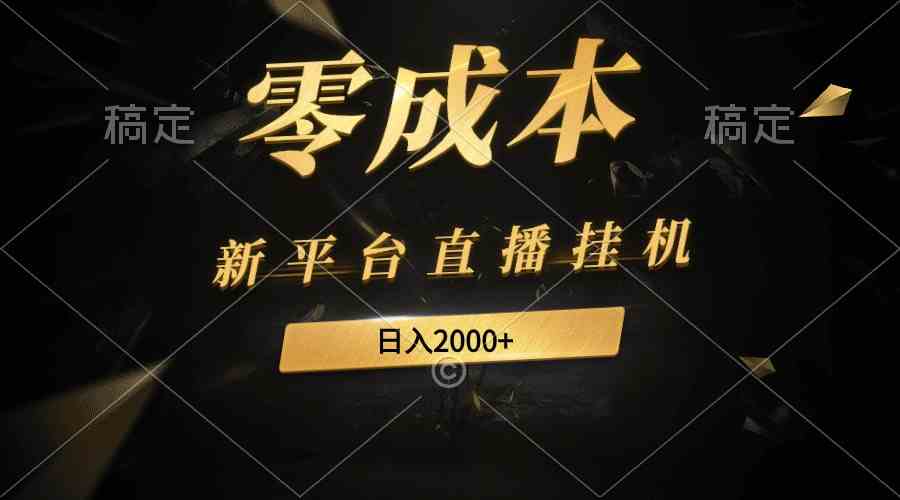 （9841期）新平台直播挂机最新玩法，0成本，不违规，日入2000+-立业有术