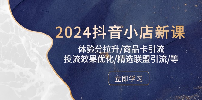 （10206期）2024抖音小店新课，体验分拉升/商品卡引流/投流效果优化/精选联盟引流/等-立业有术