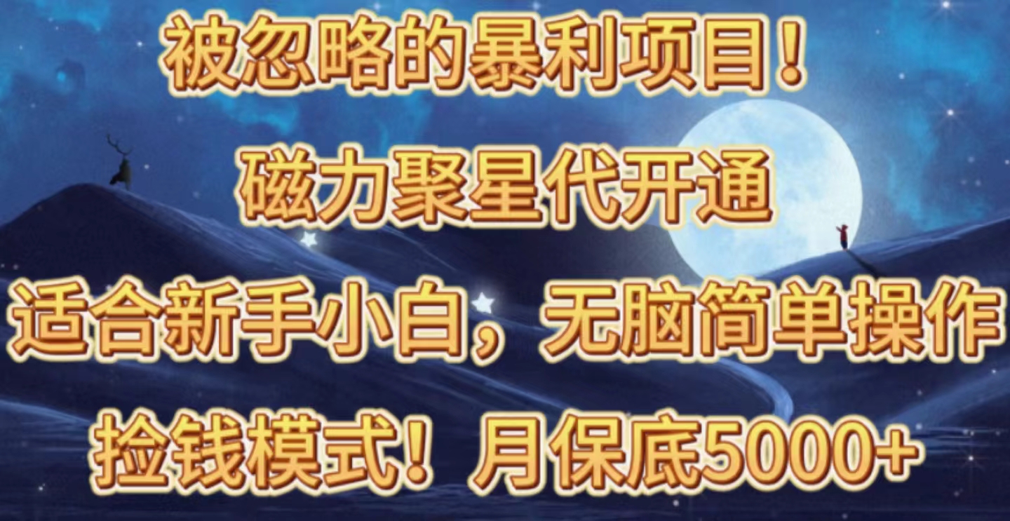 （10245期）被忽略的暴利项目！磁力聚星代开通捡钱模式，轻松月入五六千-立业有术