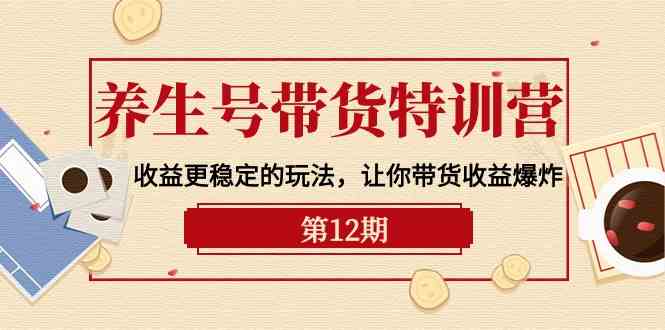 （10110期）养生号带货特训营【12期】收益更稳定的玩法，让你带货收益爆炸-9节直播课-立业有术