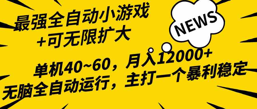 （10046期）2024最新全网独家小游戏全自动，单机40~60,稳定躺赚，小白都能月入过万-立业有术