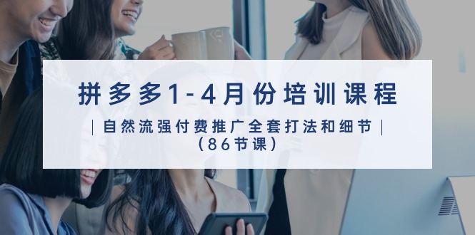 （10495期）拼多多1-4月份培训课程，自然流强付费推广全套打法和细节（86节课）-立业有术