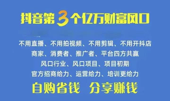 （10382期）火爆全网的抖音优惠券 自用省钱 推广赚钱 不伤人脉 裂变日入500+ 享受…-立业有术