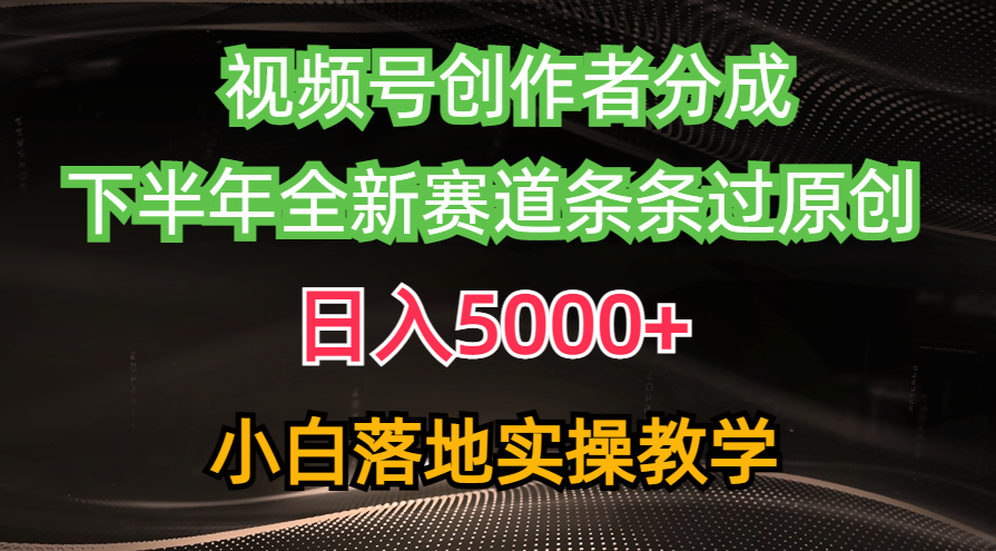 （10294期）视频号创作者分成最新玩法，日入5000+  下半年全新赛道条条过原创，小…-立业有术