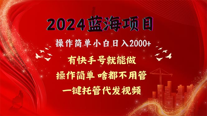 （10693期）2024蓝海项目，网盘拉新，操作简单小白日入2000+，一键托管代发视频，…-立业有术