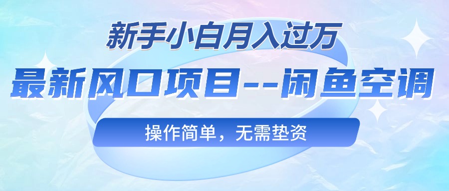 （10767期）最新风口项目—闲鱼空调，新手小白月入过万，操作简单，无需垫资-立业有术