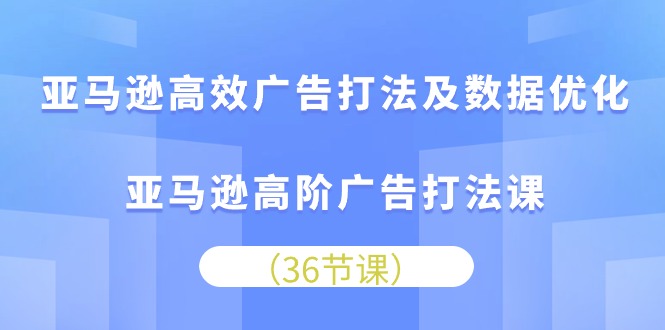 （10649期）亚马逊高效广告打法及数据优化，亚马逊高阶广告打法课-立业有术