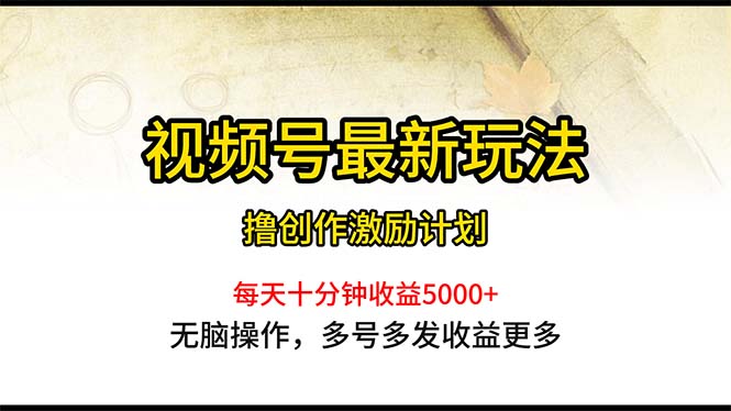 （10591期）视频号最新玩法，每日一小时月入5000+-立业有术
