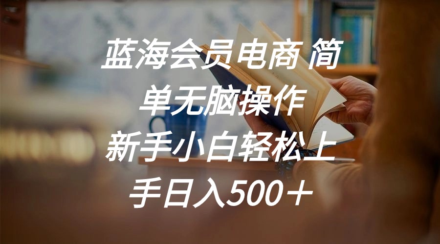 （11068期）蓝海会员电商 简单无脑操作 新手小白轻松上手日入500＋-立业有术