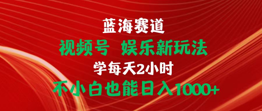 （10818期）蓝海赛道视频号 娱乐新玩法每天2小时小白也能日入1000+-立业有术