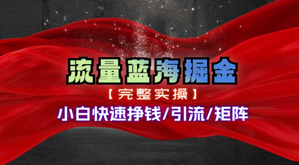（11302期）热门赛道掘金_小白快速入局挣钱，可矩阵【完整实操】-立业有术