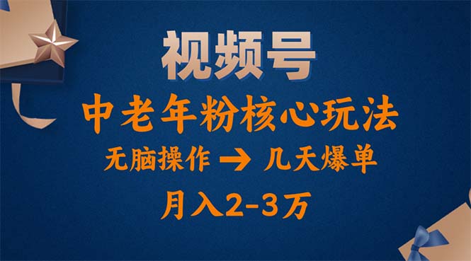 （11288期）视频号火爆玩法，高端中老年粉核心打法，无脑操作，一天十分钟，月入两万-立业有术