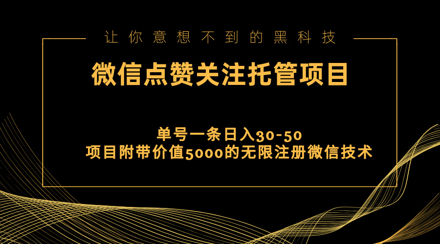 （11177期）视频号托管点赞关注，单微信30-50元，附带价值5000无限注册微信技术-立业有术