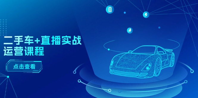 （11166期）二手车+直播实战运营课程：直播推荐/短视频推荐/千川投放/直播全流程-立业有术