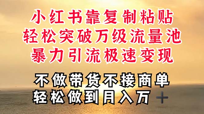 （11139期）深层揭秘小红书，靠复制粘贴，一周突破万级流量池，无脑搬运，暴力引流…-立业有术