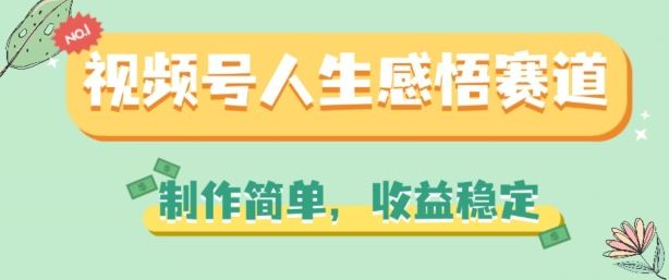 视频号人生感悟赛道，制作简单，收益稳定【揭秘】-立业有术