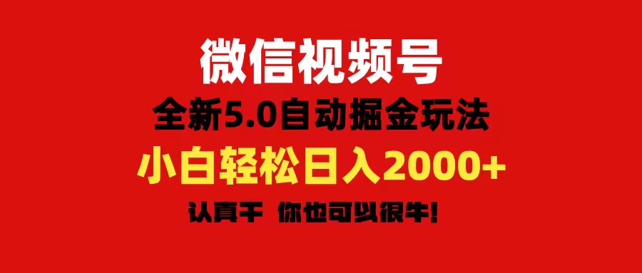 （11332期）微信视频号变现，5.0全新自动掘金玩法，日入利润2000+有手就行-立业有术