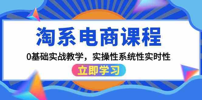 淘系电商课程，0基础实战教学，实操性系统性实时性（15节课）-立业有术