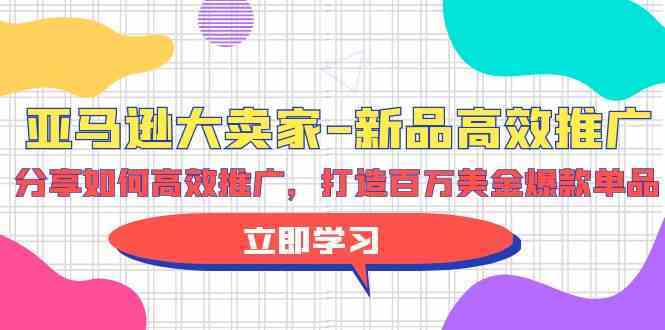亚马逊大卖家新品高效推广，分享如何高效推广，打造百万美金爆款单品-立业有术