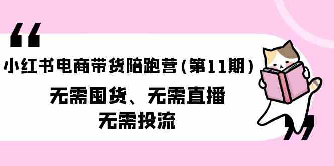 小红书电商带货陪跑营(第11期)无需囤货、无需直播、无需投流-立业有术