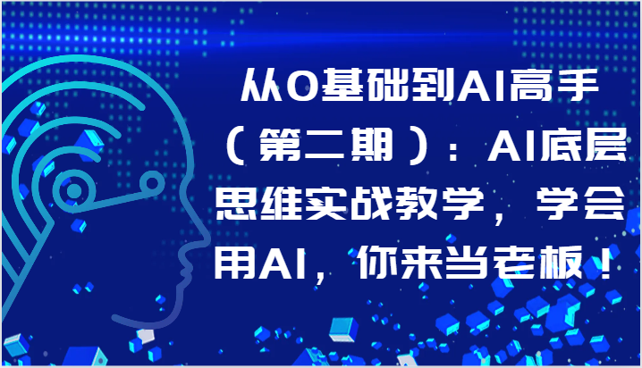 从0基础到AI高手（第二期）：AI底层思维实战教学，学会用AI，你来当老板！-立业有术
