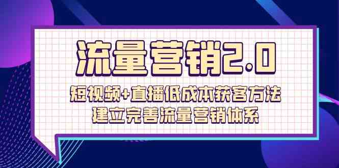流量营销2.0：短视频+直播低成本获客方法，建立完善流量营销体系（72节）-立业有术