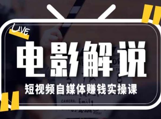 电影解说短视频自媒体赚钱实操课，教你做电影解说短视频，月赚1万-立业有术