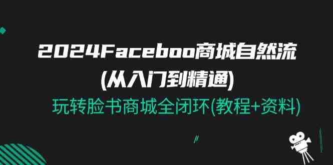 2024Faceboo 商城自然流(从入门到精通)，玩转脸书商城全闭环(教程+资料)-立业有术