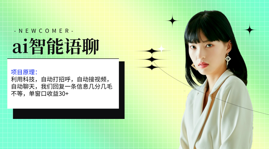 （11383期）ai智能语聊，单窗口30+单机500+，无脑干！！！-立业有术
