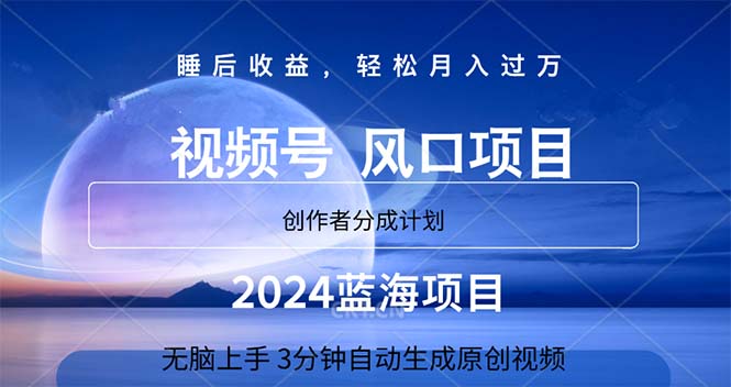 （11388期）2024蓝海项目，3分钟自动生成视频，月入过万-立业有术