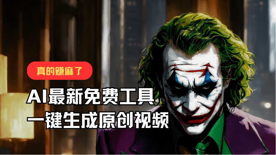 最新免费AI工具，一键生成原创视频，佛系搬运，轻松月入10000+！-立业有术