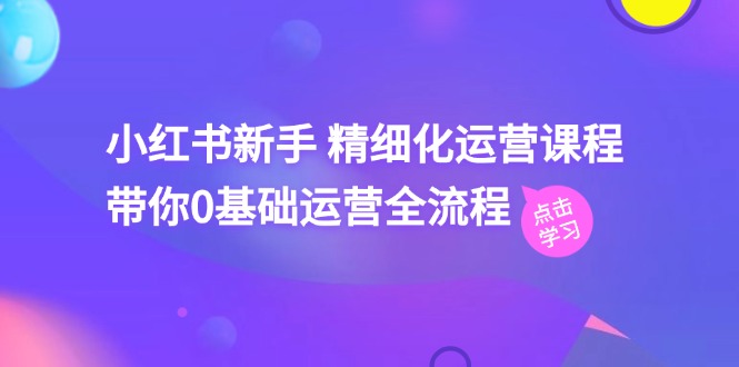 小红书新手精细化运营课程，带你0基础运营全流程（42节视频课）-立业有术